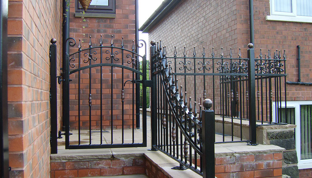 Decorative wrought iron fencing